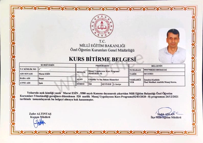 Güzellik ve Saglıklı Beslenme Belgesi