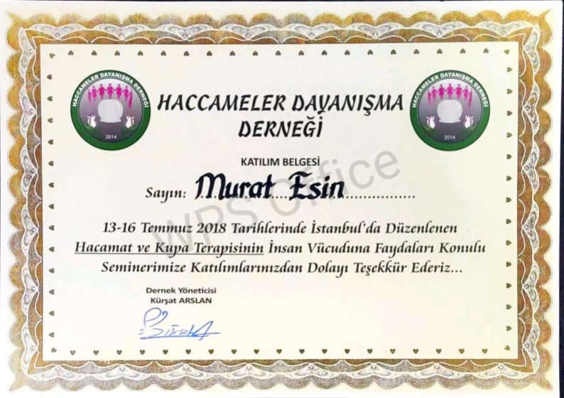 Haccameler Katılım Belgesi